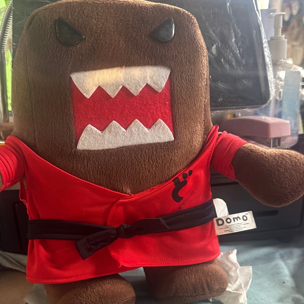 Domo Brown and Red Plush Toy - Picture 7 of 7